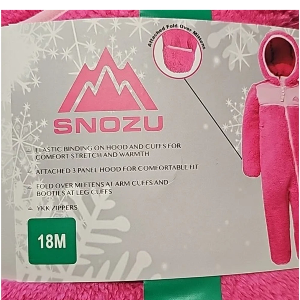 Snozu Infant 2-piece Fleece Set, pink nwt 18m - Picture 3 of 5